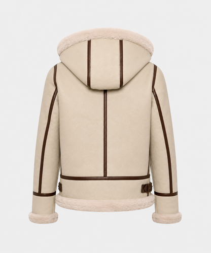 Faye Shearling Jacket - Ivory Cream - Faye6