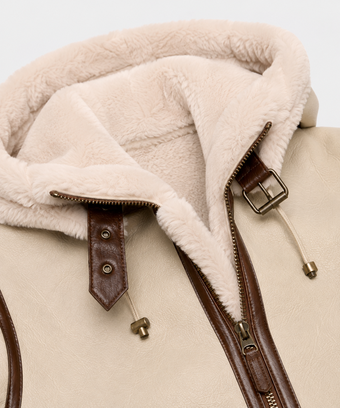 Faye Shearling Jacket - Ivory Cream - Faye8