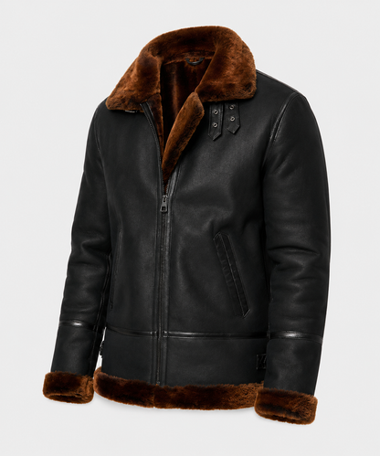 Finley Shearling Jacket - Jet Black