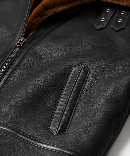 Finley Shearling Jacket - Jet Black