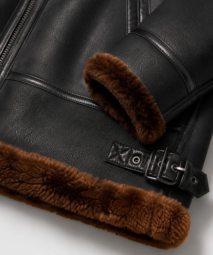 Finley Shearling Jacket - Jet Black
