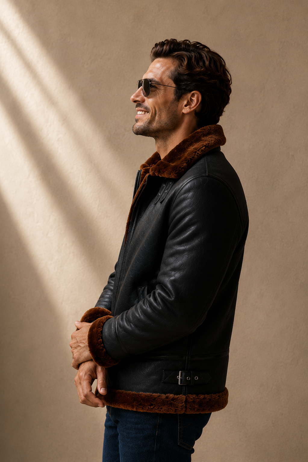 Finley Shearling Jacket - Jet Black