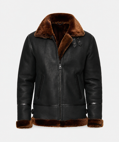 Finley Shearling Jacket - Jet Black
