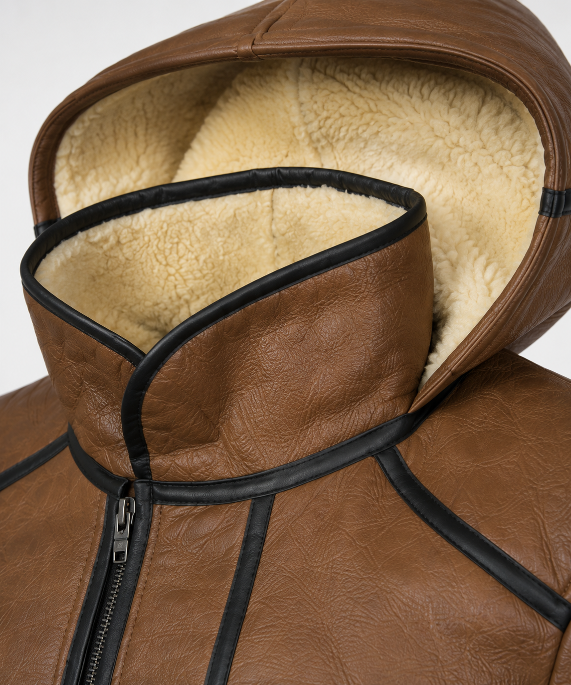 Flint Shearling Jacket - Cognac Brown
