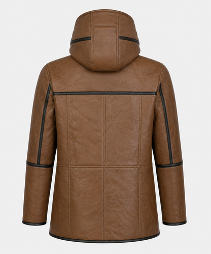 Flint Shearling Jacket - Cognac Brown