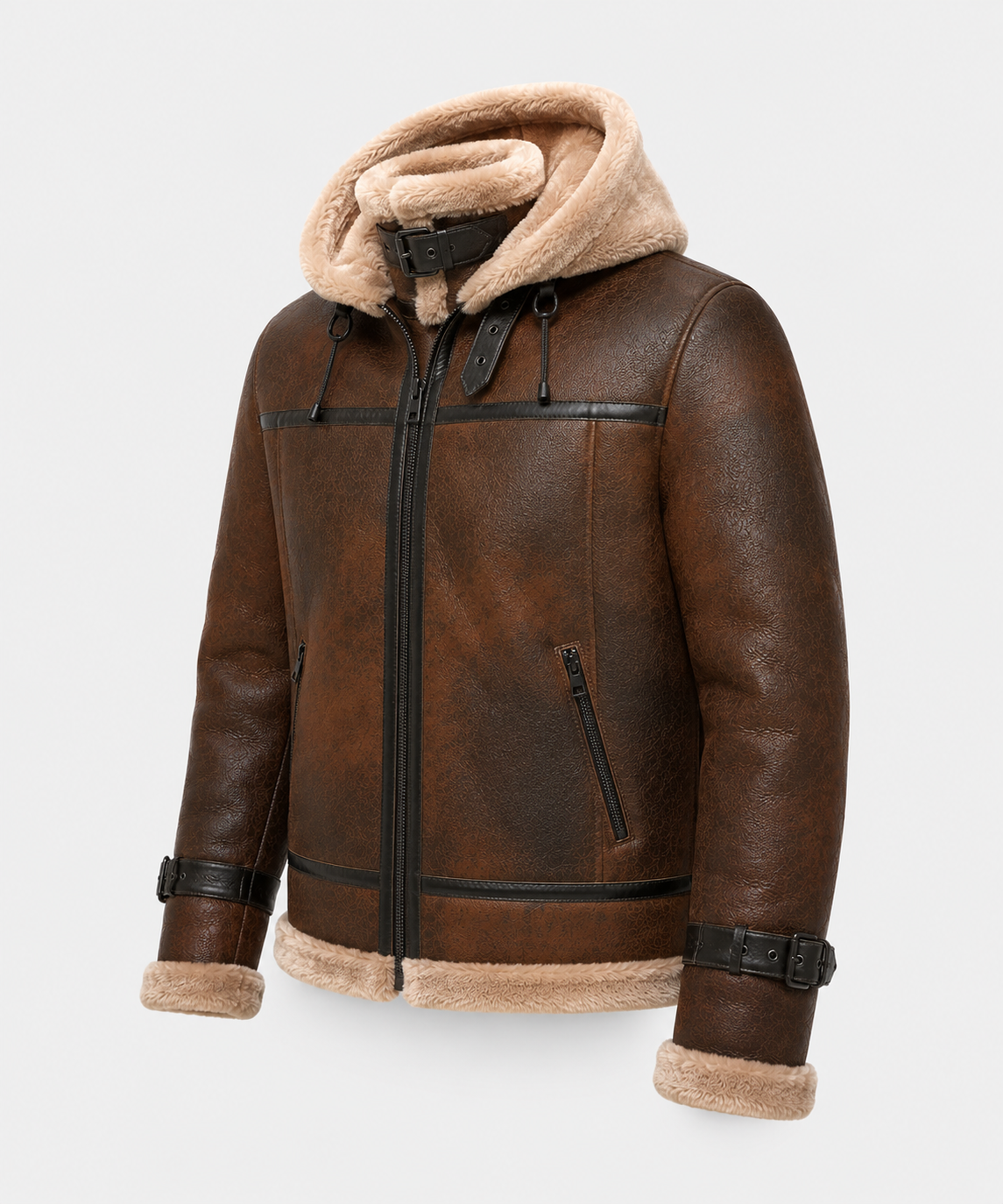 Ford Shearling Jacket - Rich Chocolate Brown