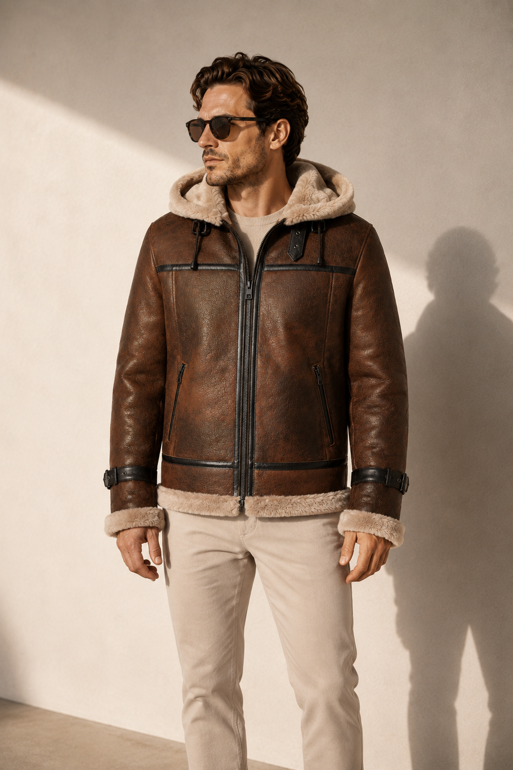 Ford Shearling Jacket - Rich Chocolate Brown