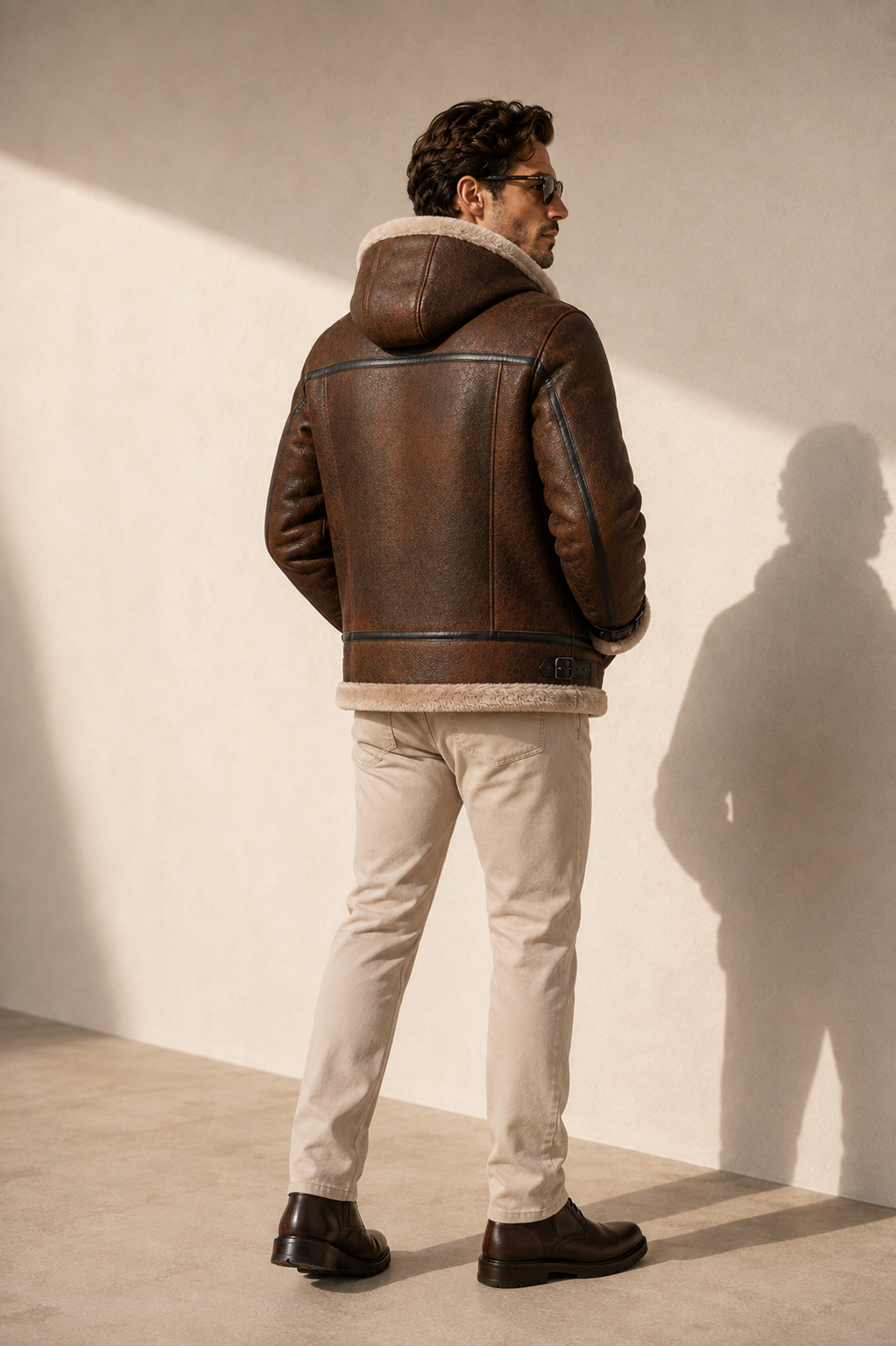 Ford Shearling Jacket - Rich Chocolate Brown