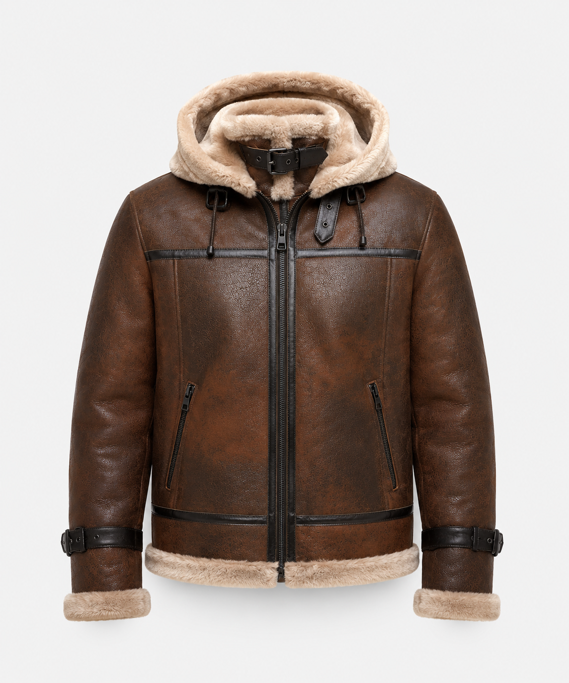 Ford Shearling Jacket - Rich Chocolate Brown