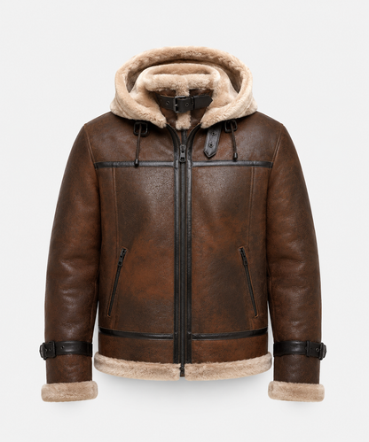 Ford Shearling Jacket - Rich Chocolate Brown