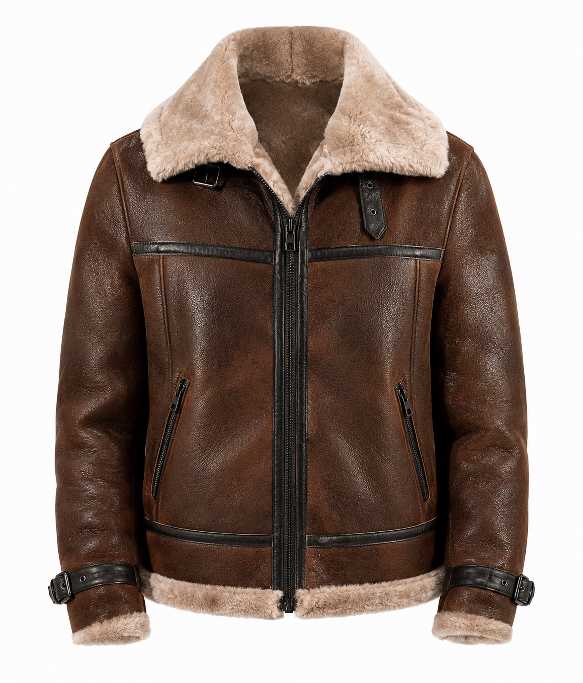 Ford Shearling Jacket - Rich Chocolate Brown