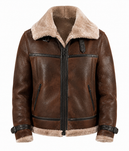 Ford Shearling Jacket - Rich Chocolate Brown