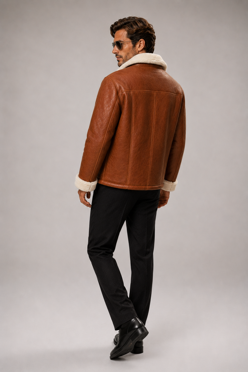 Foster Shearling Jacket - Cognac Tan