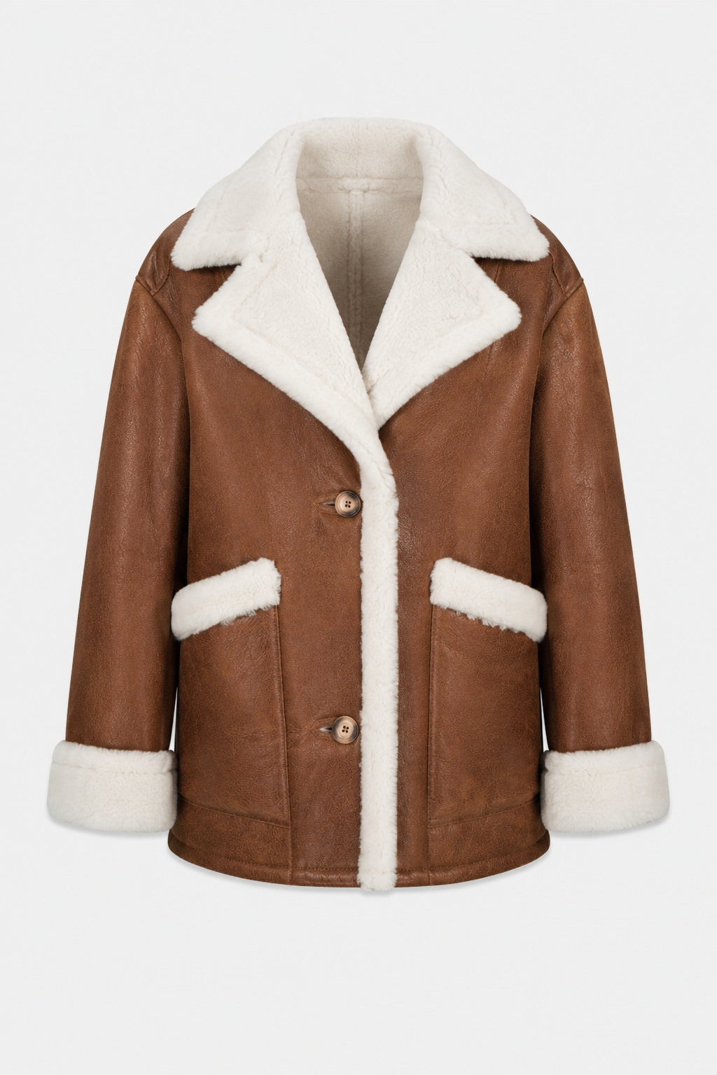 Foster Shearling Jacket - Cognac Tan