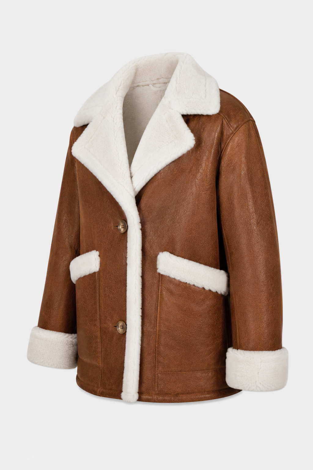 Foster Shearling Jacket - Cognac Tan