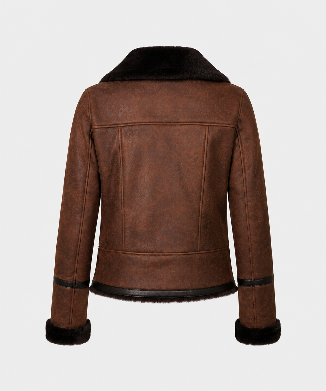 Frankie Shearling Jacket - Dark Espresso Brown - FrankBrown6