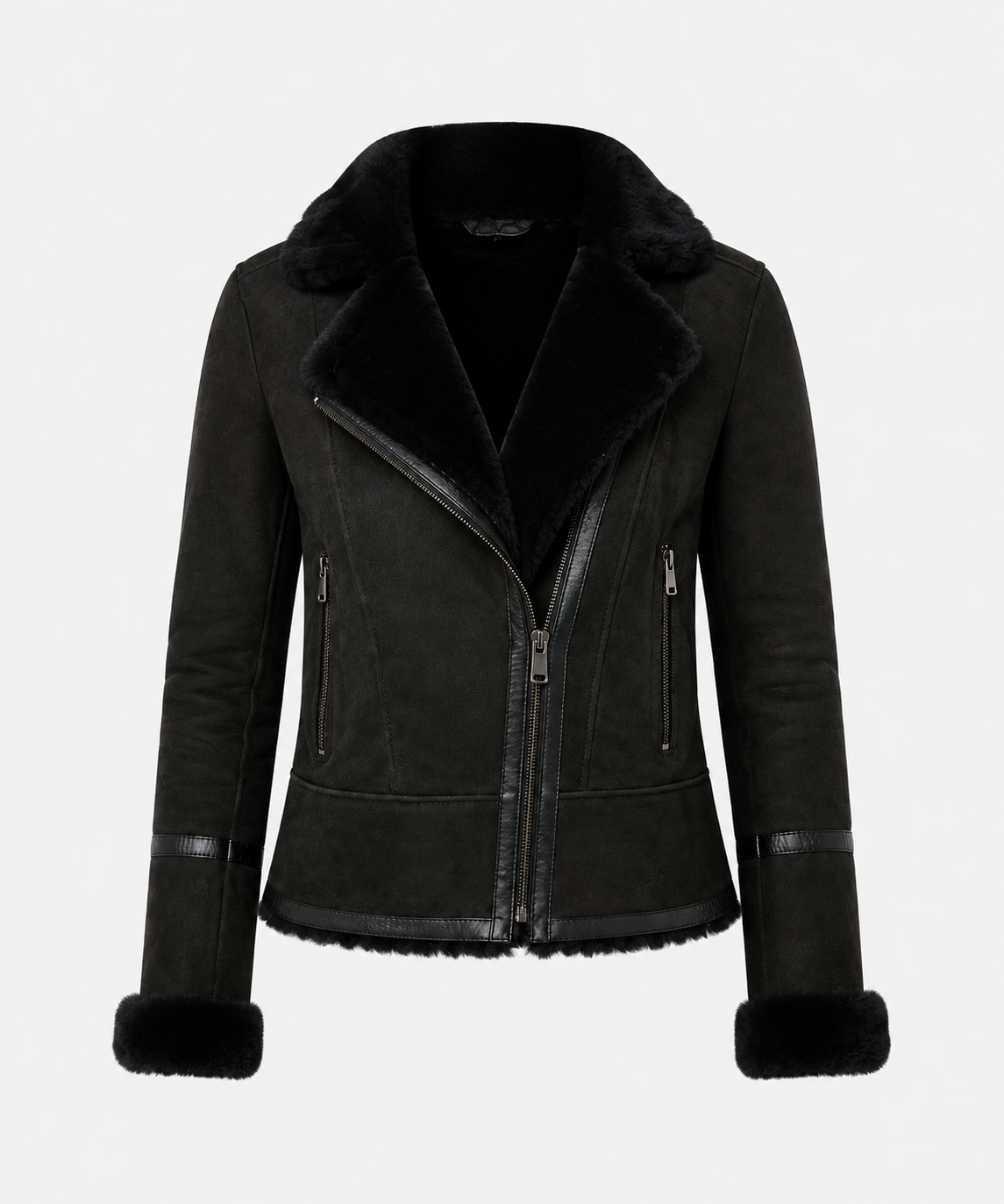 Frankie Shearling Jacket - Charcoal Black - Frankieblack6