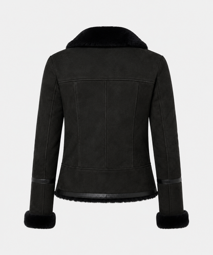 Frankie Shearling Jacket - Charcoal Black - Frankieblack7