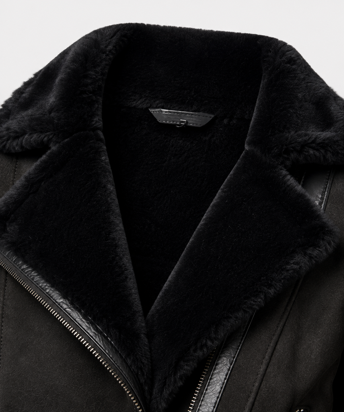 Frankie Shearling Jacket - Charcoal Black - Frankieblack9