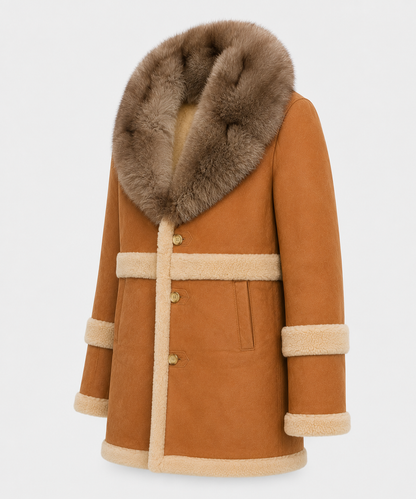 Fritz Shearling Jacket - Golden Camel