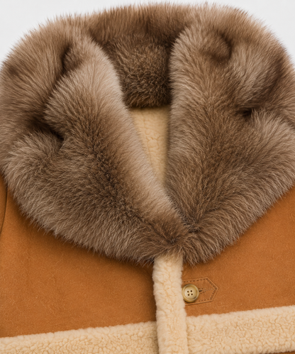 Fritz Shearling Jacket - Golden Camel