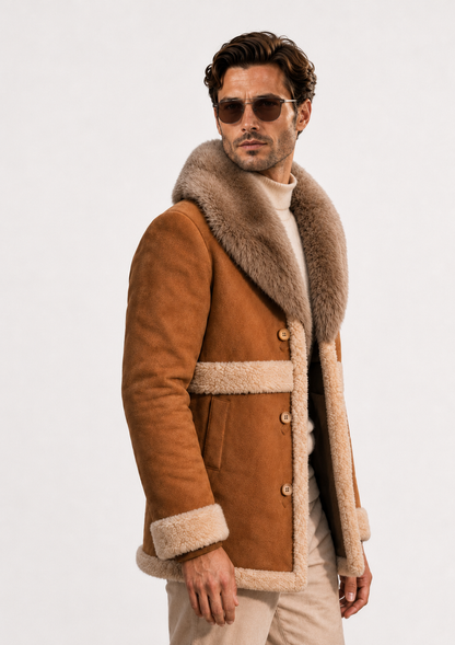 Fritz Shearling Jacket - Golden Camel