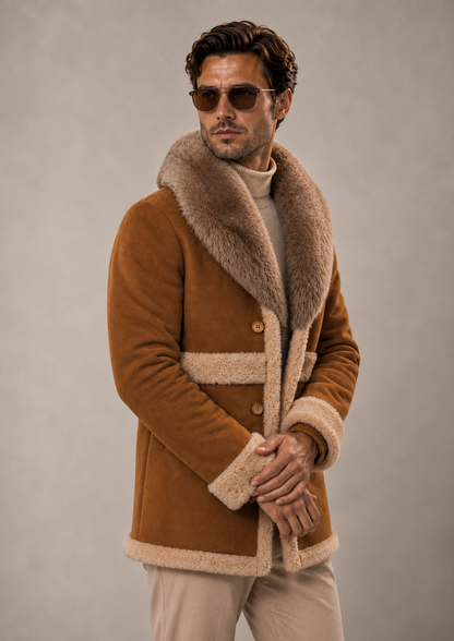 Fritz Shearling Jacket - Golden Camel
