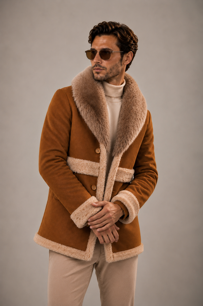 Fritz Shearling Jacket - Golden Camel