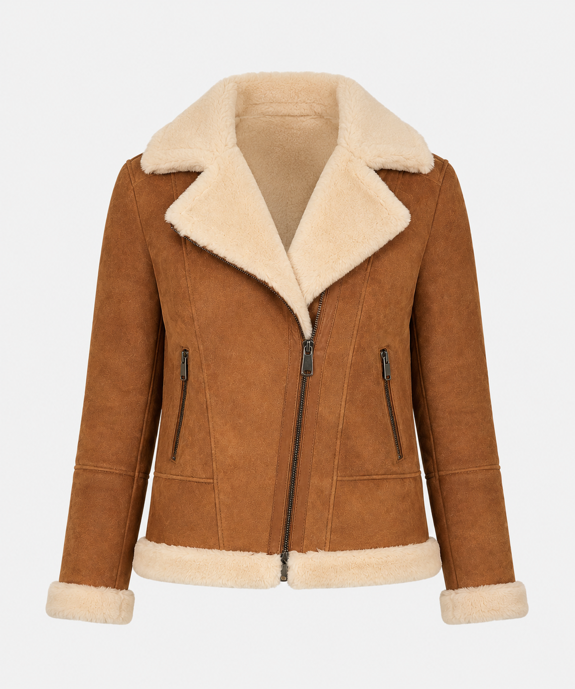 Ginny Shearling Jacket - Caramel Brown - Ginny5