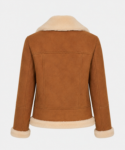 Ginny Shearling Jacket - Caramel Brown - Ginny6