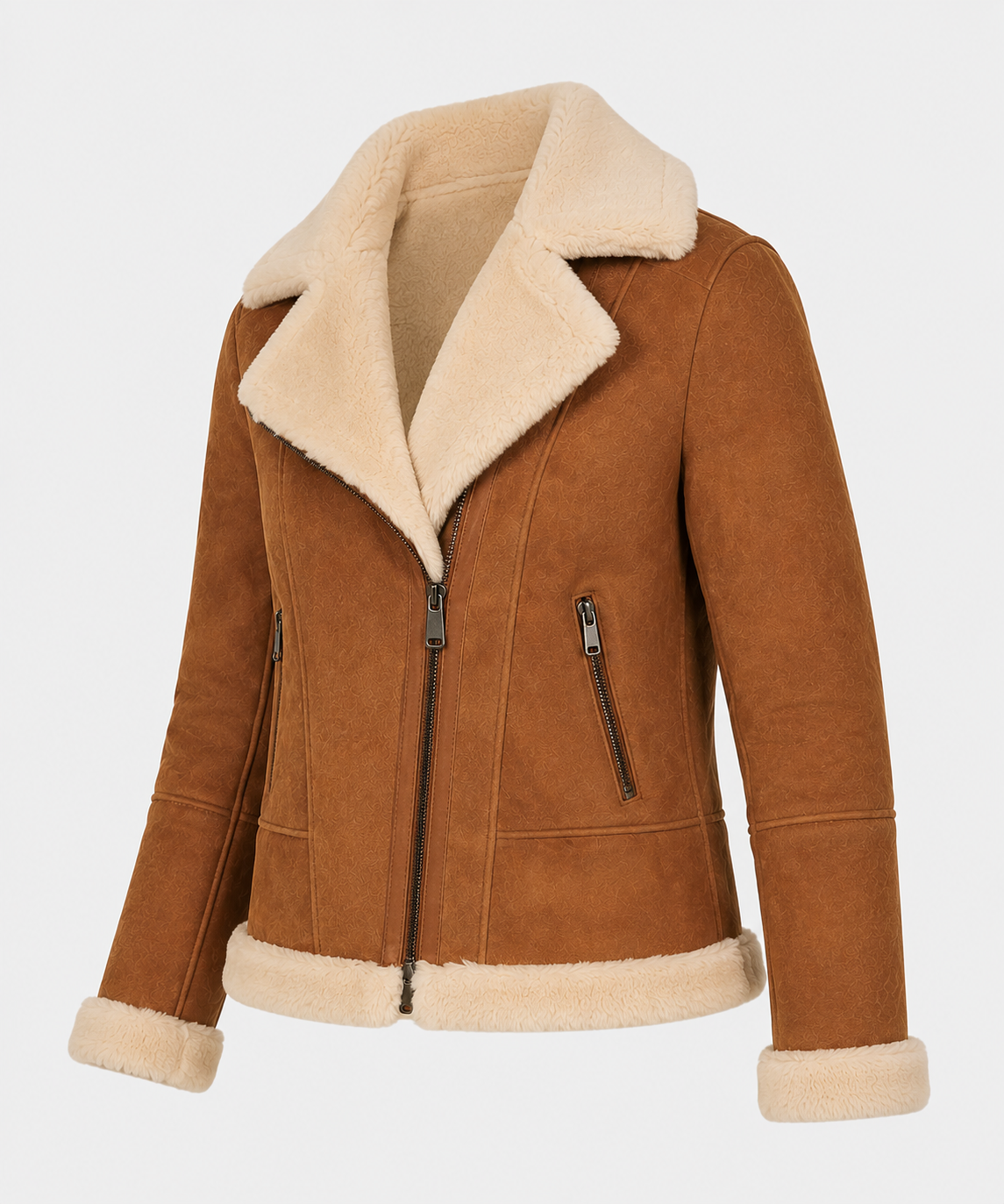 Ginny Shearling Jacket - Caramel Brown - Ginny7
