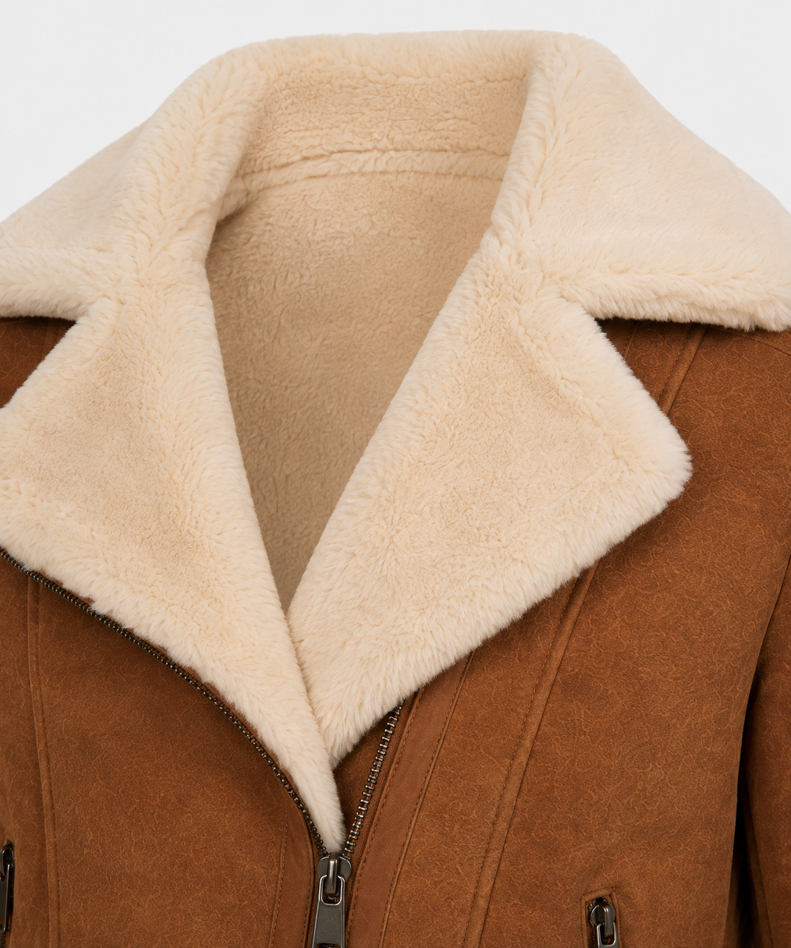 Ginny Shearling Jacket - Caramel Brown - Ginny8