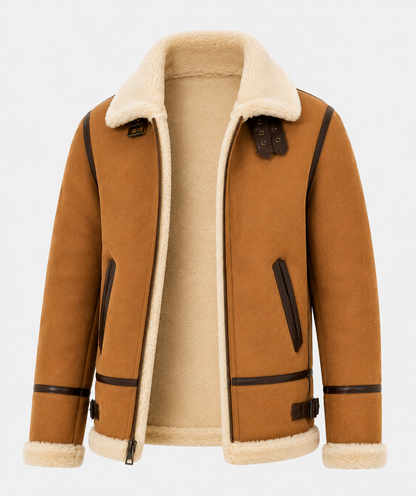 Gunner Shearling Jacket - Caramel Brown