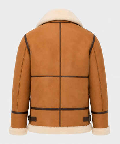 Gunner Shearling Jacket - Caramel Brown