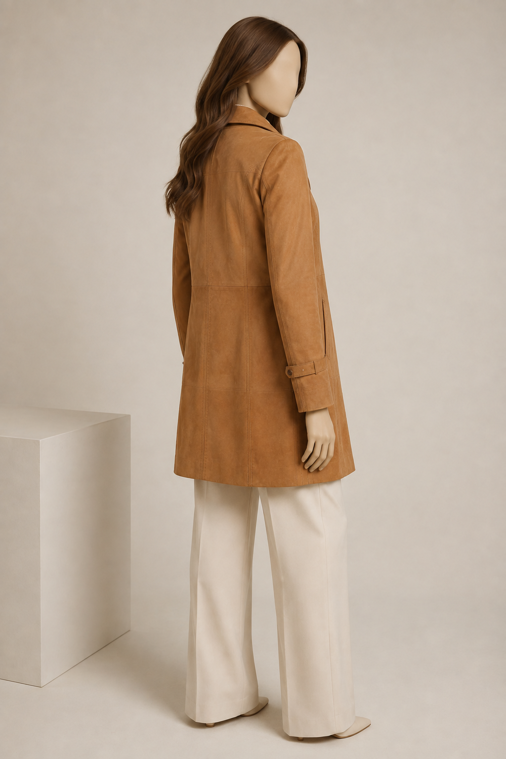Hadley Shearling Coat - Caramel Tan - Hadley2