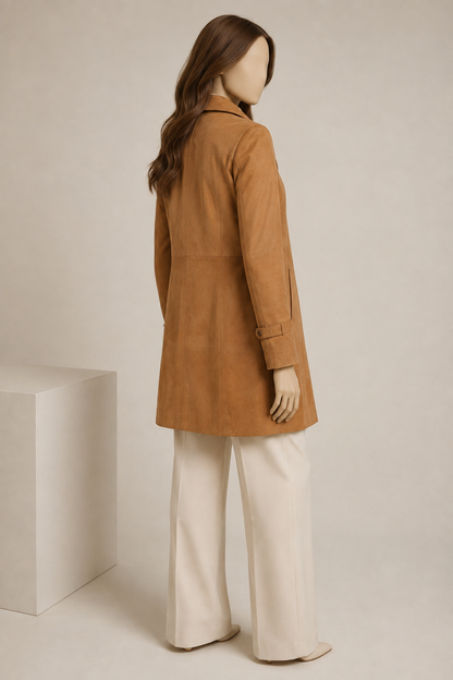Hadley Shearling Coat - Caramel Tan - Hadley2