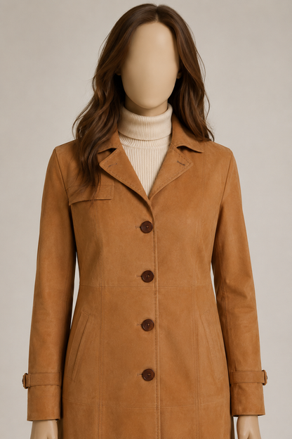 Hadley Shearling Coat - Caramel Tan - Hadley3