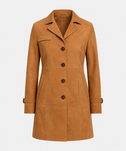 Hadley Shearling Coat - Caramel Tan - Hadley5
