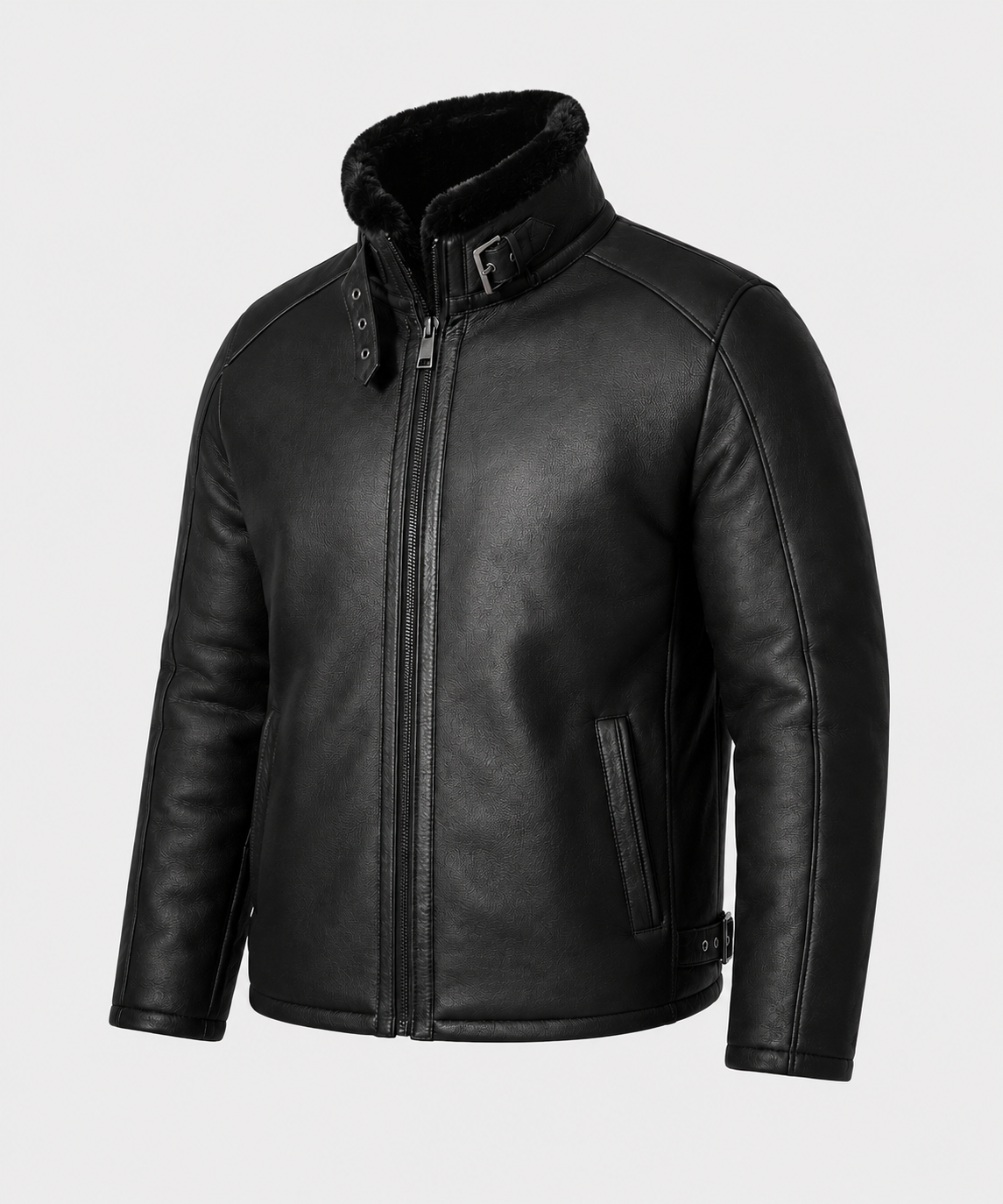 Harrison Shearling Jacket - Black