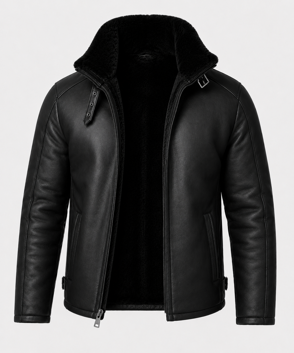 Harrison Shearling Jacket - Black
