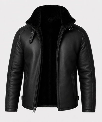 Harrison Shearling Jacket - Black