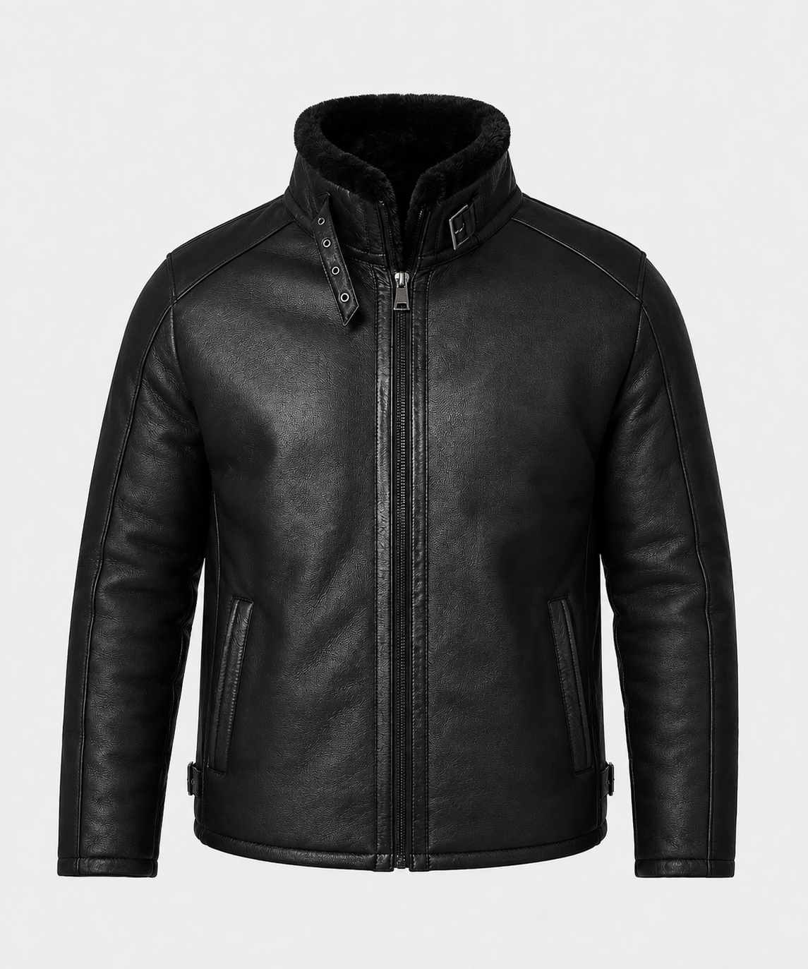Harrison Shearling Jacket - Black