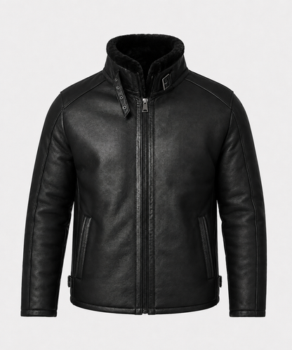 Harrison Shearling Jacket - Black