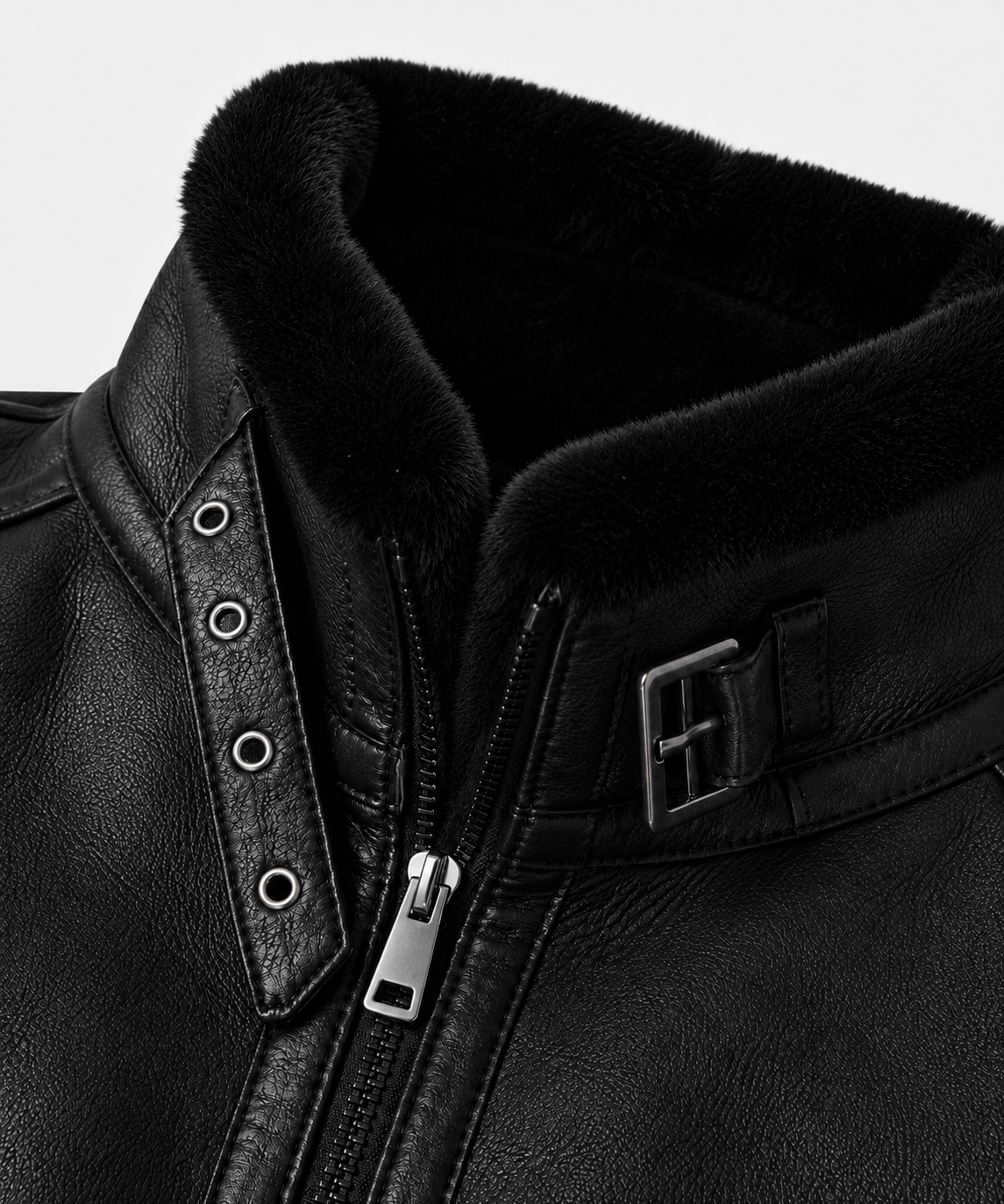 Harrison Shearling Jacket - Black