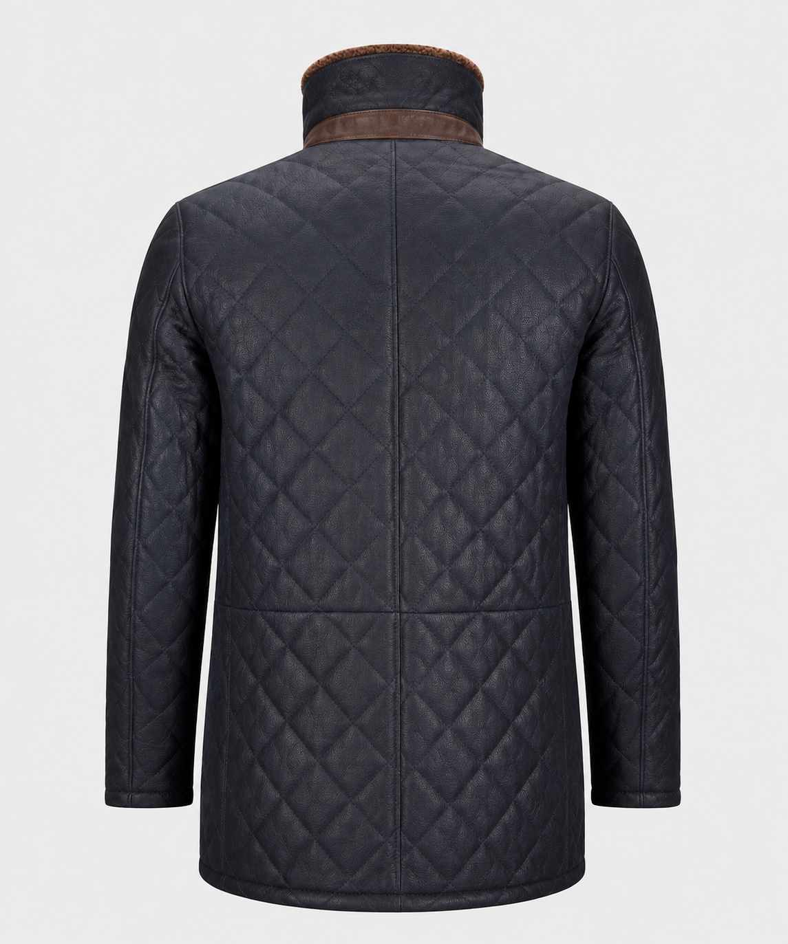 Hayes Shearling Coat - Navy Blue
