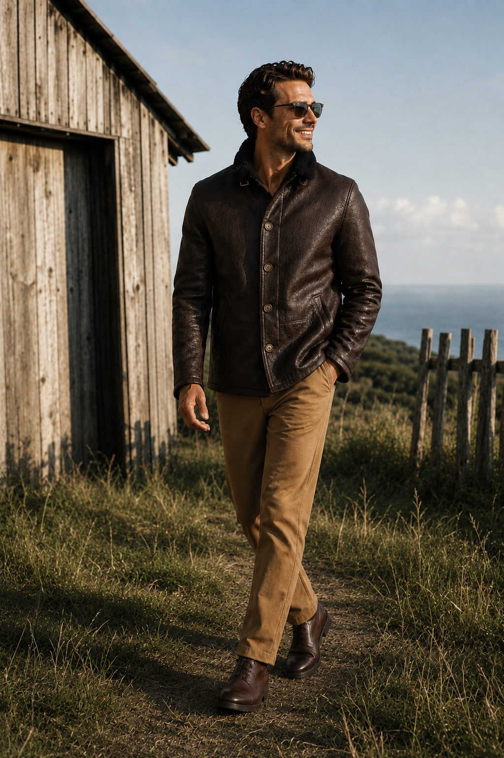 Heston Shearling Jacket - Espresso Brown