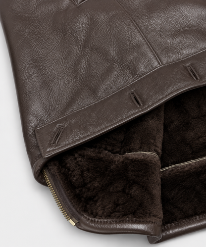 Heston Shearling Jacket - Espresso Brown
