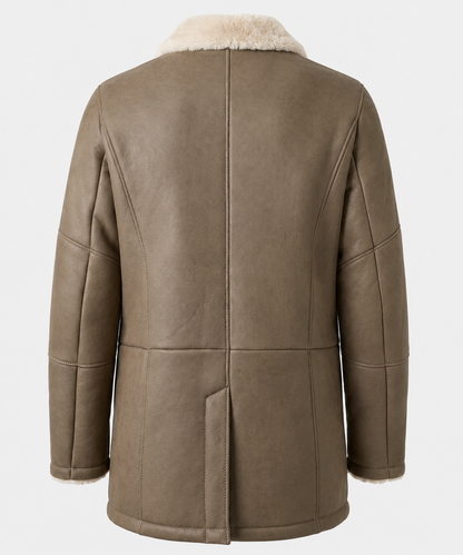 Holden Shearling Coat - Stone Taupe