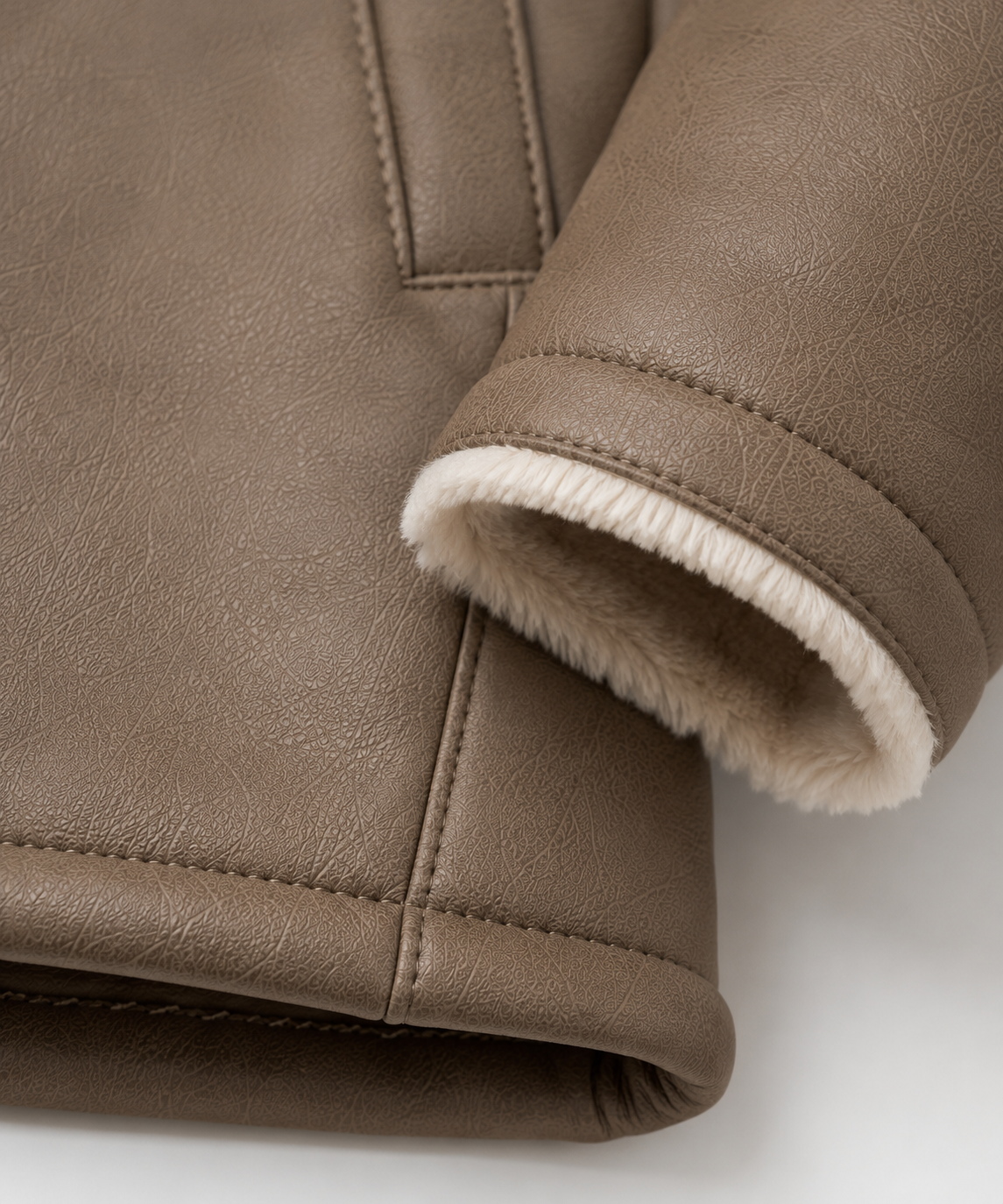 Holden Shearling Coat - Stone Taupe