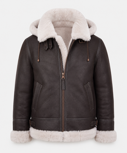 Huxley Shearling Jacket - Espresso Brown